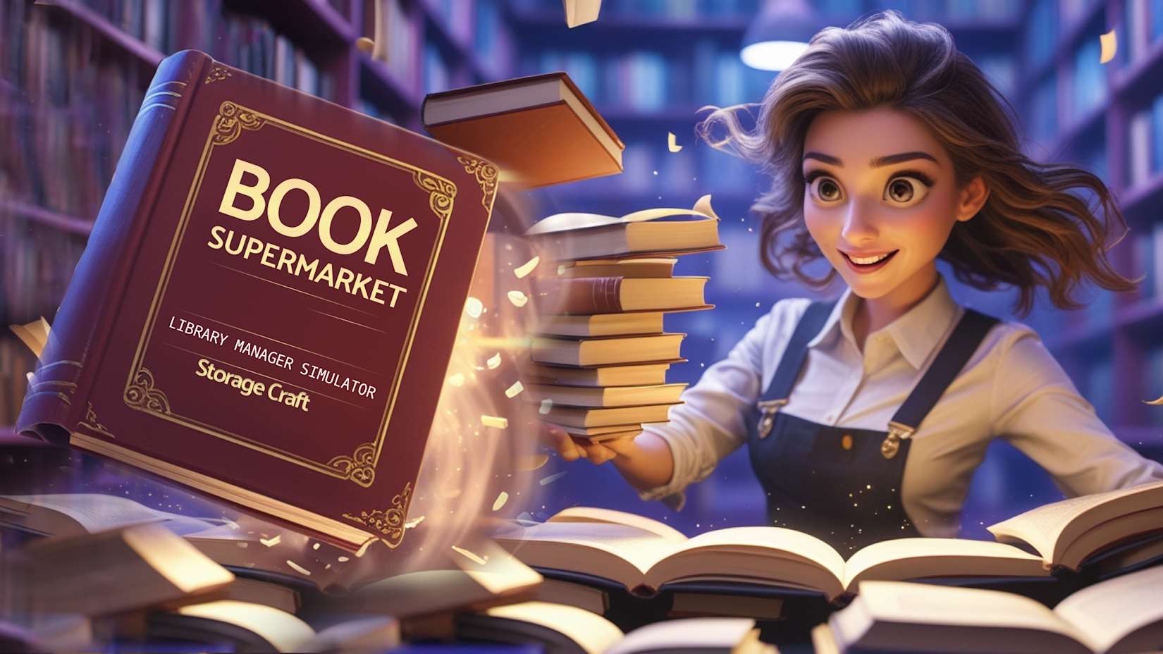 Capa de Book Supermarket: Library Manager Simulator Storage Craft