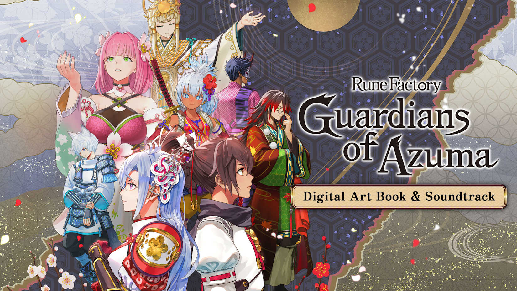 Capa de Rune Factory: Guardians of Azuma - livro de arte e banda sonora digitais