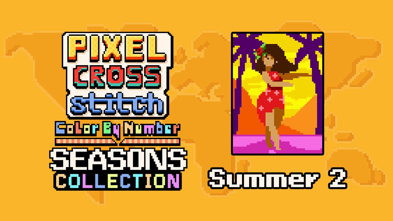 Pixel Cross Stitch Color by Number Seasons Collection - Summer 2 封面