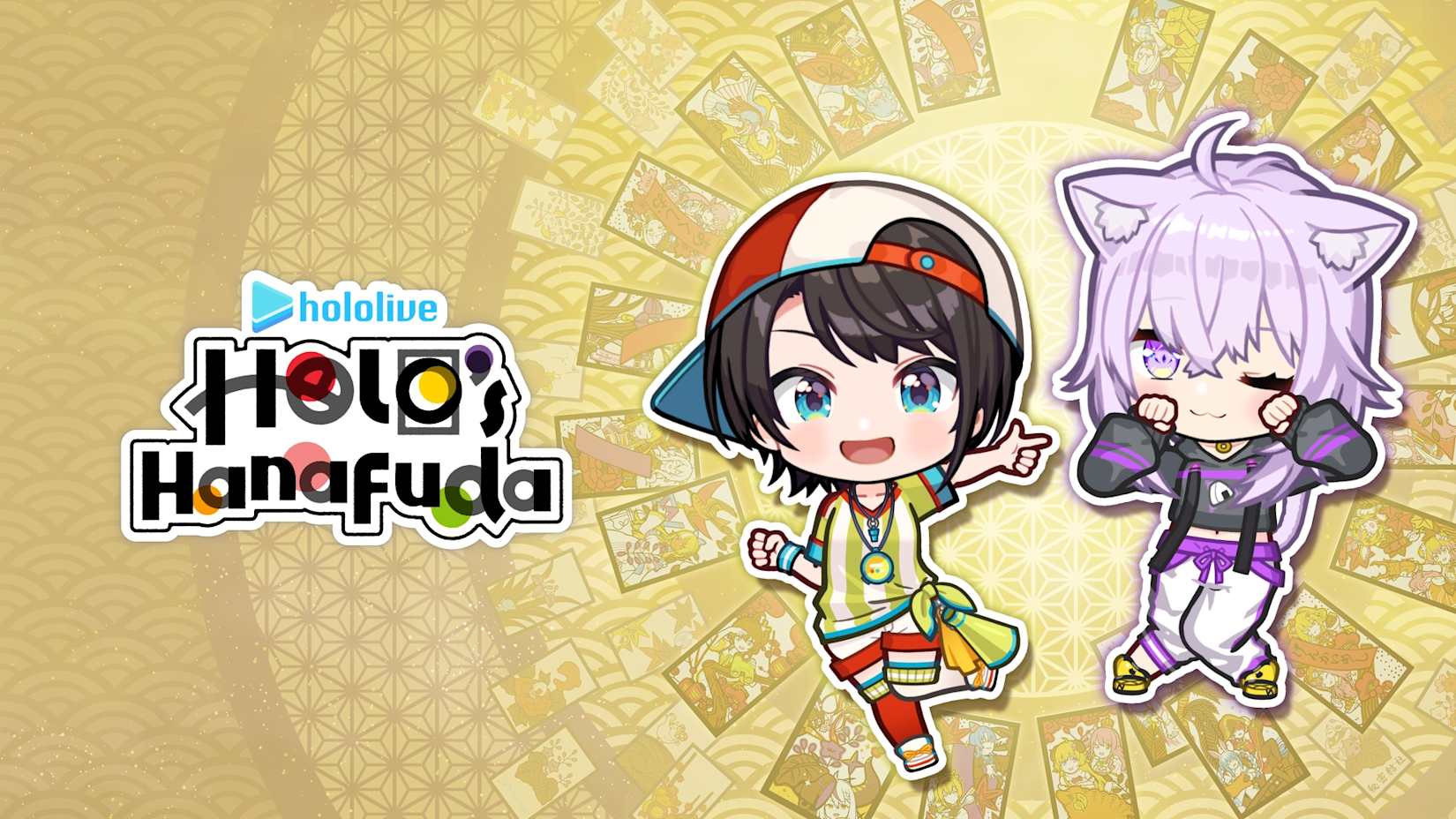 Capa de DLC Holo's Hanafuda: conjunto de Oozora Subaru e Nekomata Okayu