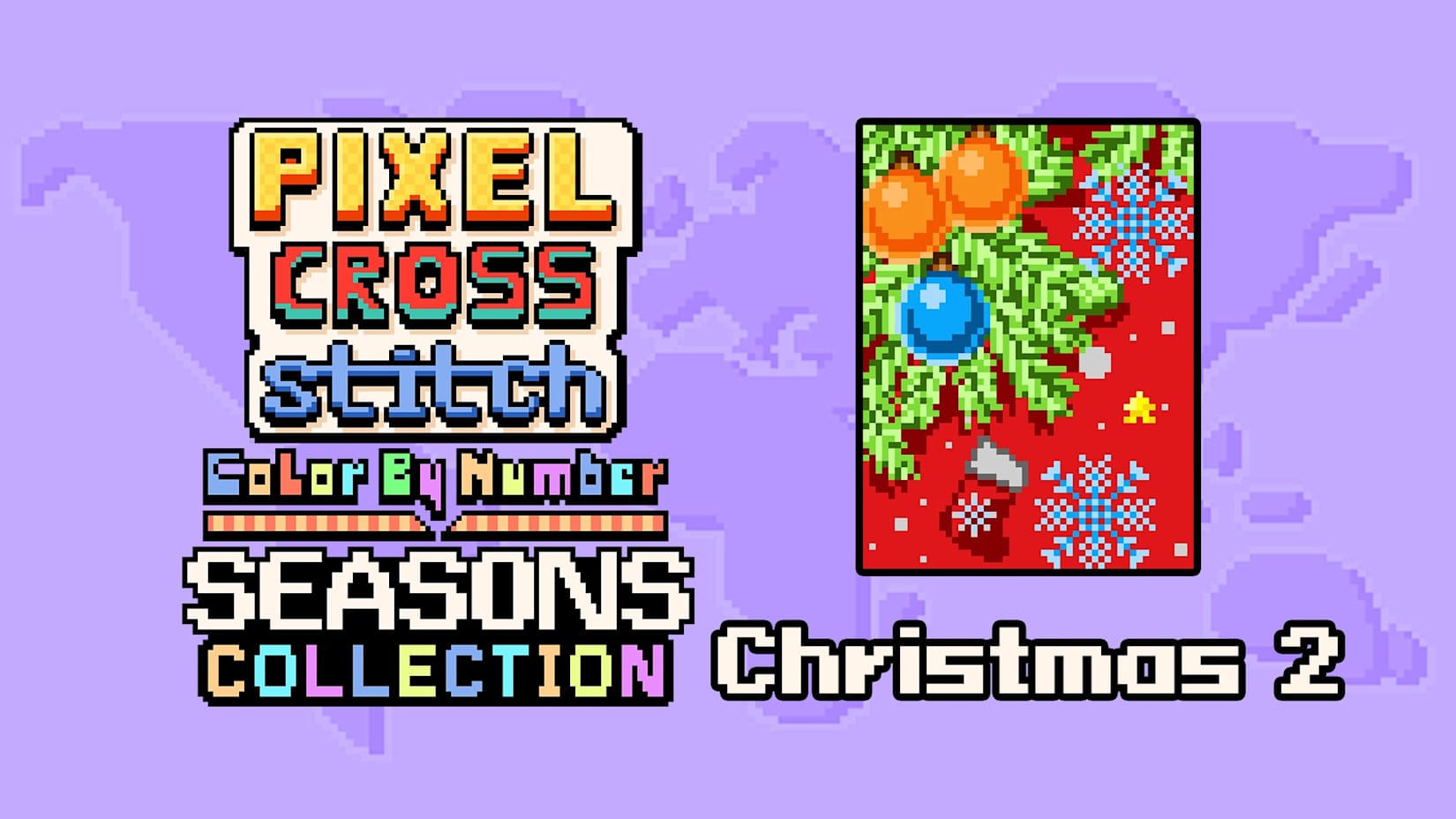Pixel Cross Stitch Color by Number Seasons Collection - Christmas 2 封面