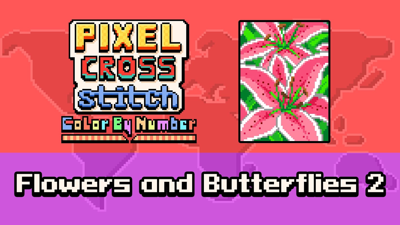 Capa de Pixel Cross Stitch Color by Number: Flowers and Butteflies 2