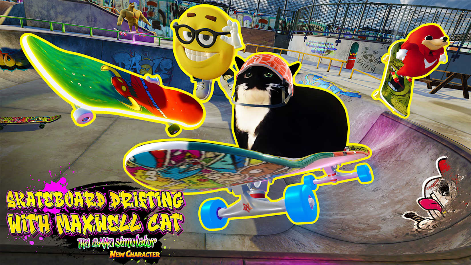 Skateboard Drifting with Maxwell Cat: The Game Simulator – New Character 封面