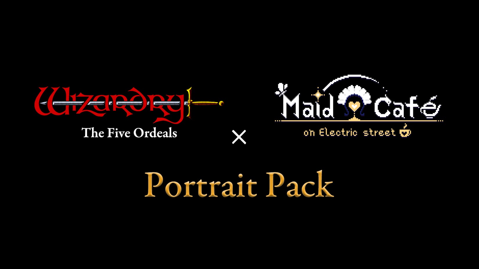 Capa de Wizardry: The Five Ordeals - Portrait Pack "Maid Cafe on Electric Street"