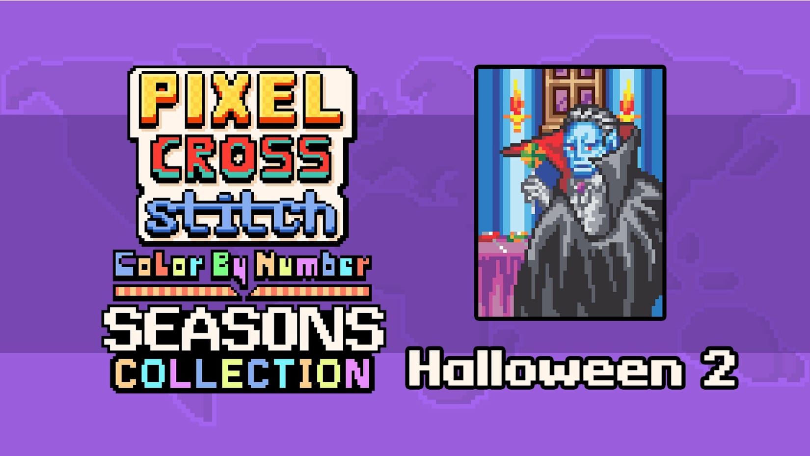 Pixel Cross Stitch Color by Number Seasons Collection: Halloween 2 封面