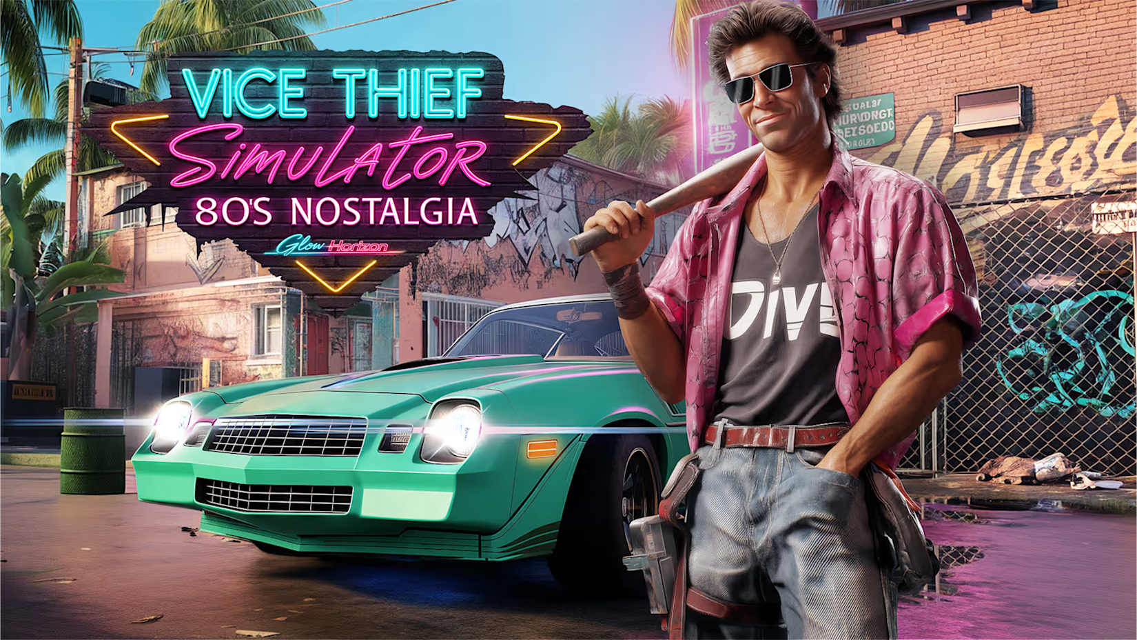 Capa de Vice Thief Simulator: 80s Nostalgia – Glow Horizon