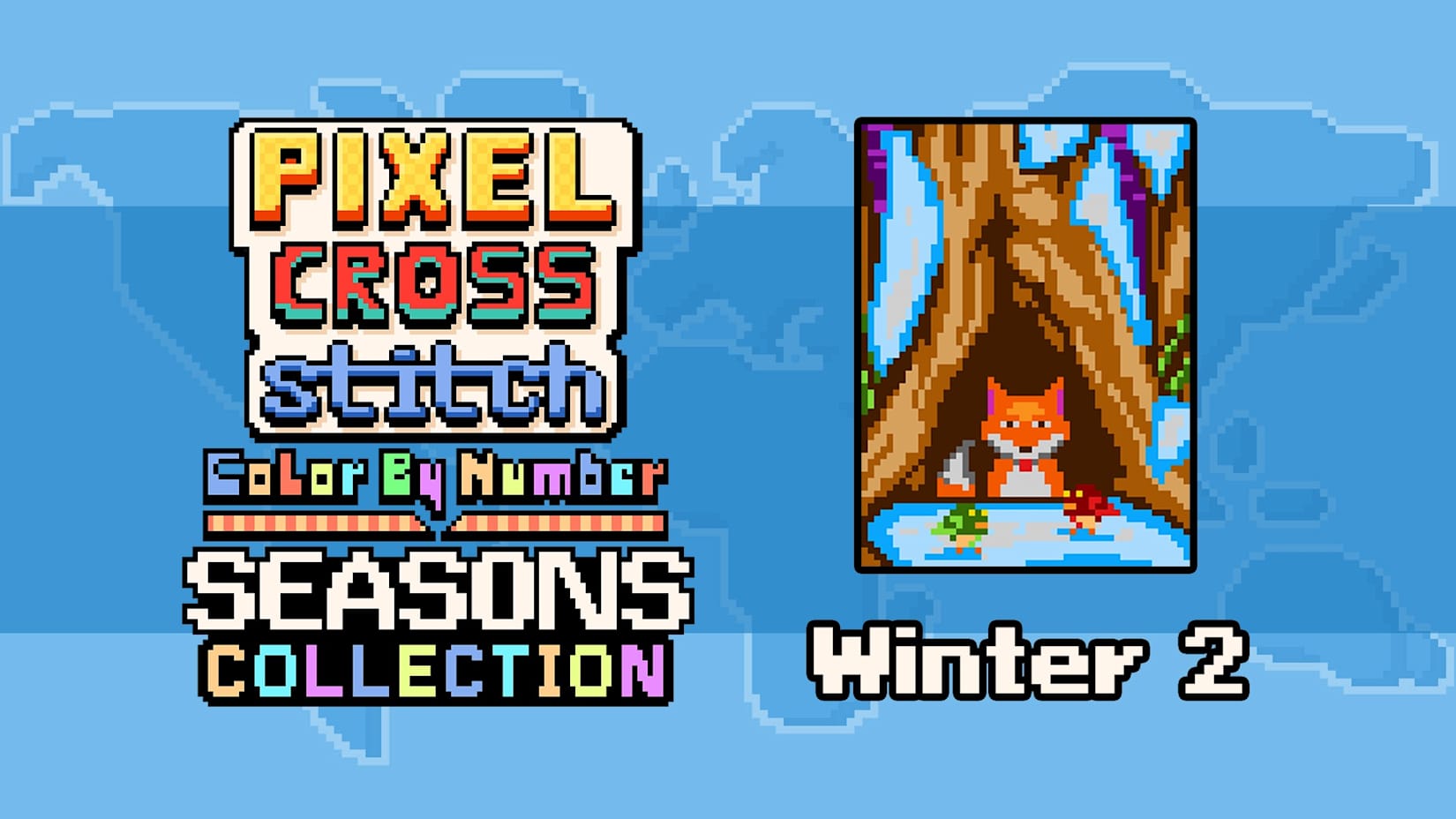 Capa de Pixel Cross Stitch Color by Number Seasons Collection: Winter 2