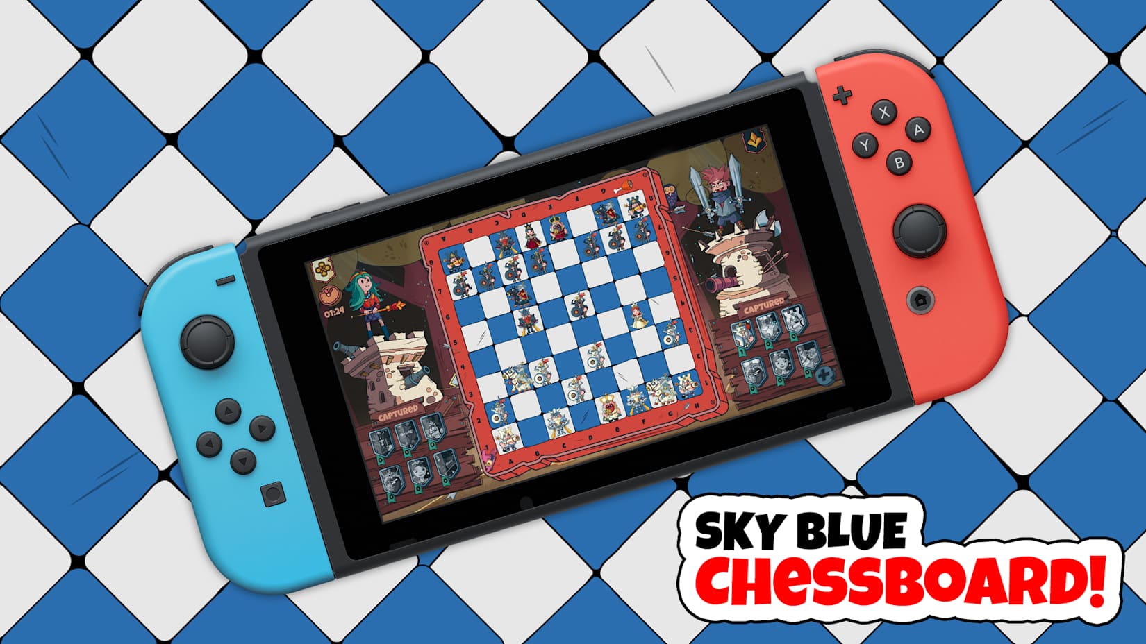 Capa de Sky Blue Chessboard