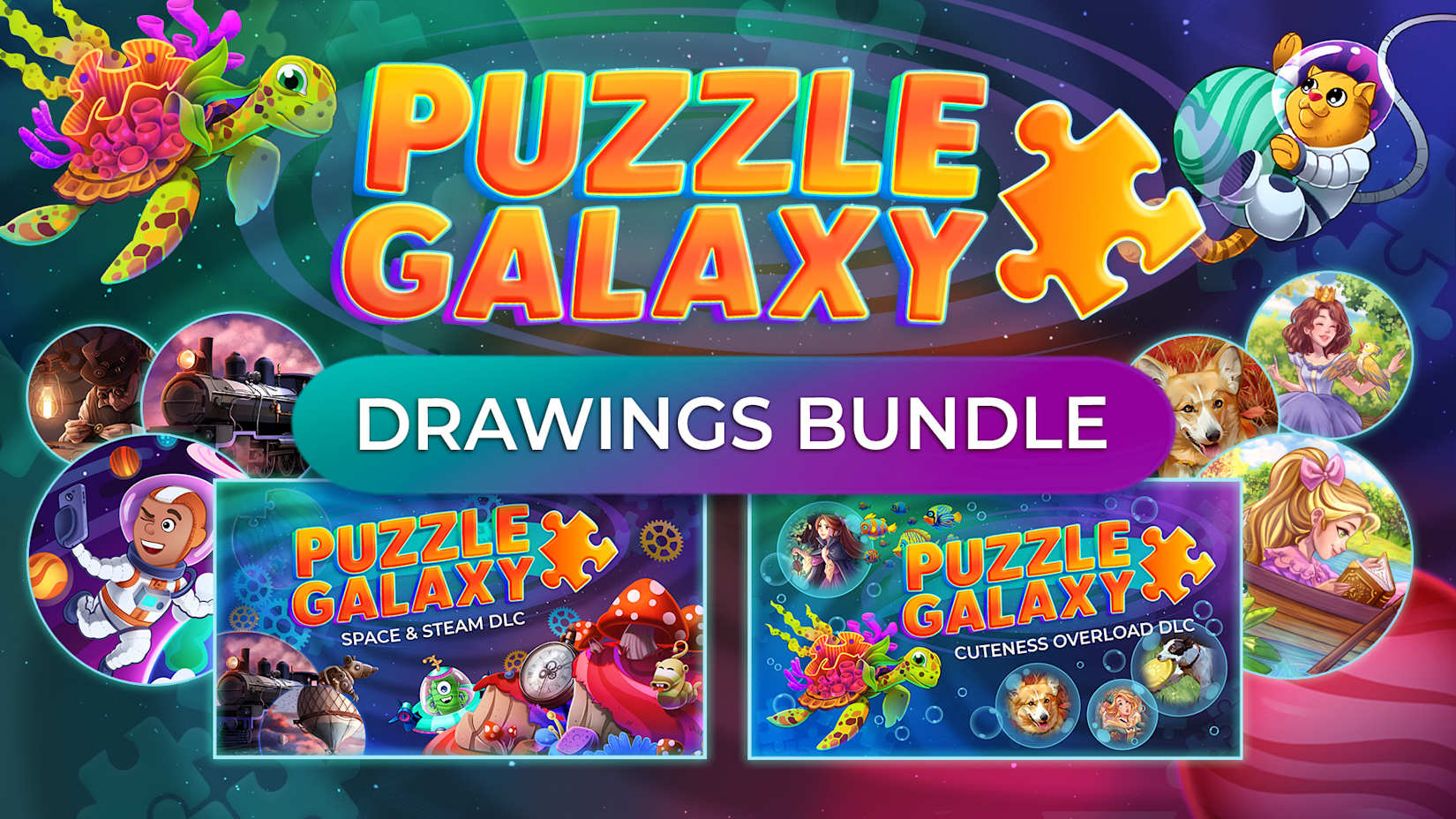 Capa de Puzzle Galaxy: Drawings Bundle - 50 puzzles