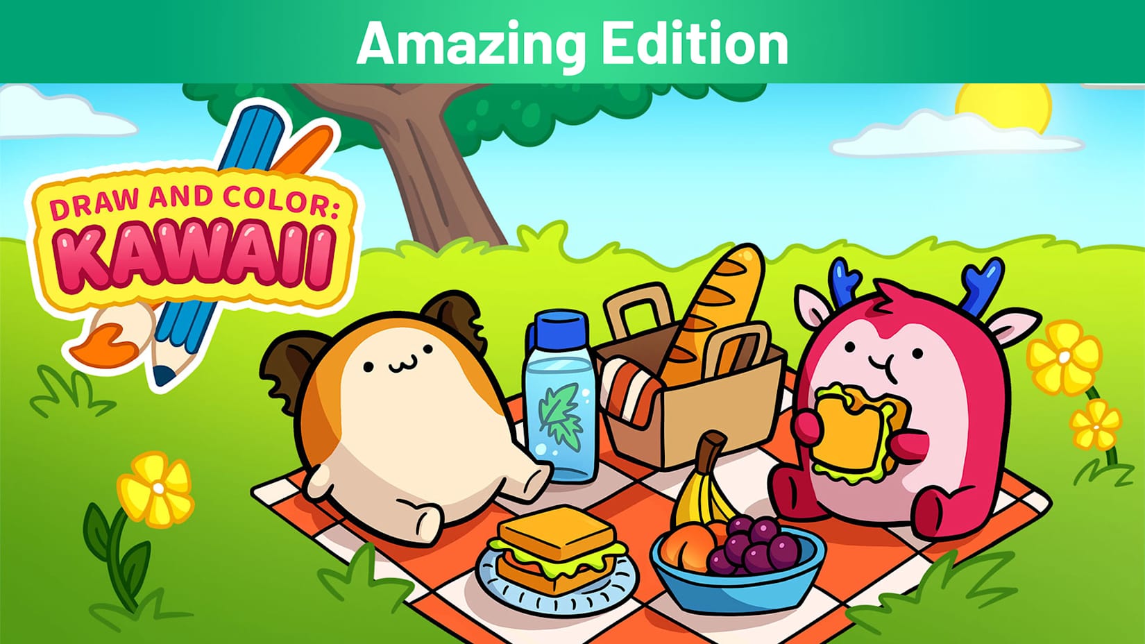 DRAW AND COLOR: KAWAII Amazing Edition 封面
