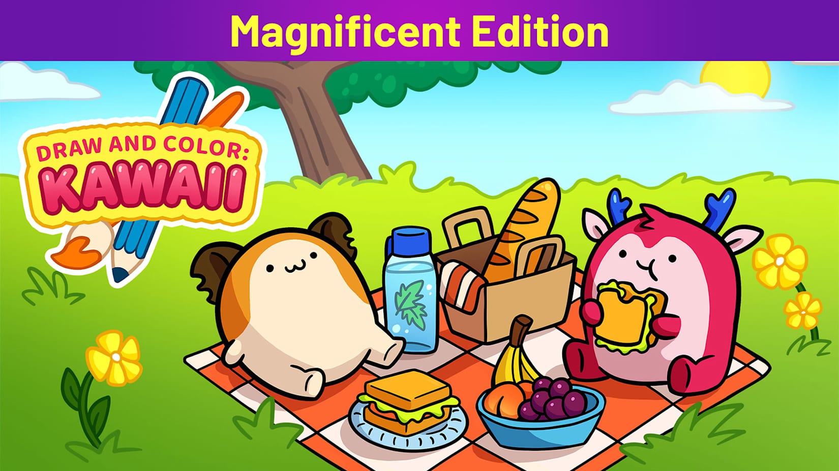 DRAW AND COLOR: KAWAII Magnificent Edition 封面