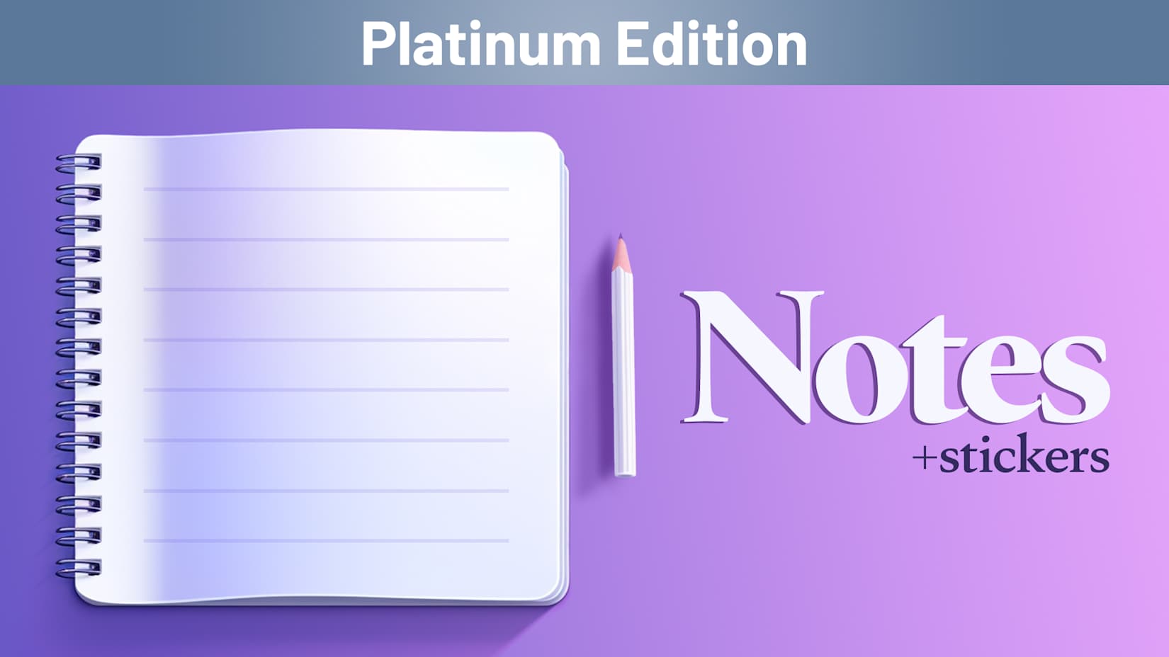 Capa de Notes + Stickers Platinum Edition