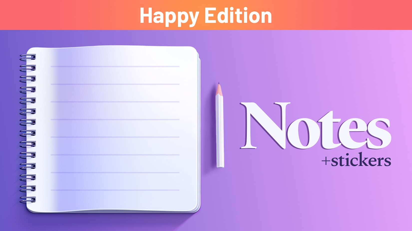 Capa de Notes + Stickers Happy Edition