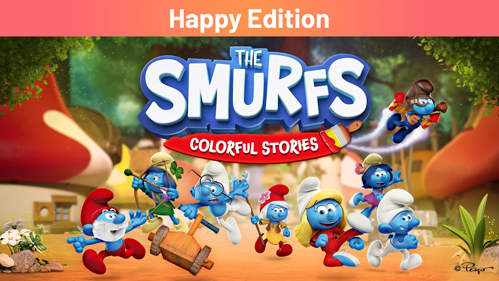 Capa de The Smurfs: Colorful Stories Happy Edition