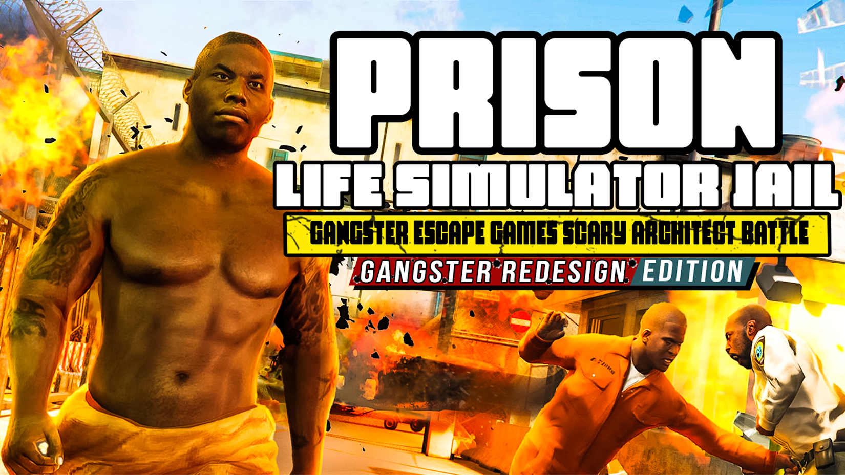 Capa de Prison Life Simulator Jail - Gangster Escape Games Scary Architect Battle: Gangster Redesign Edition
