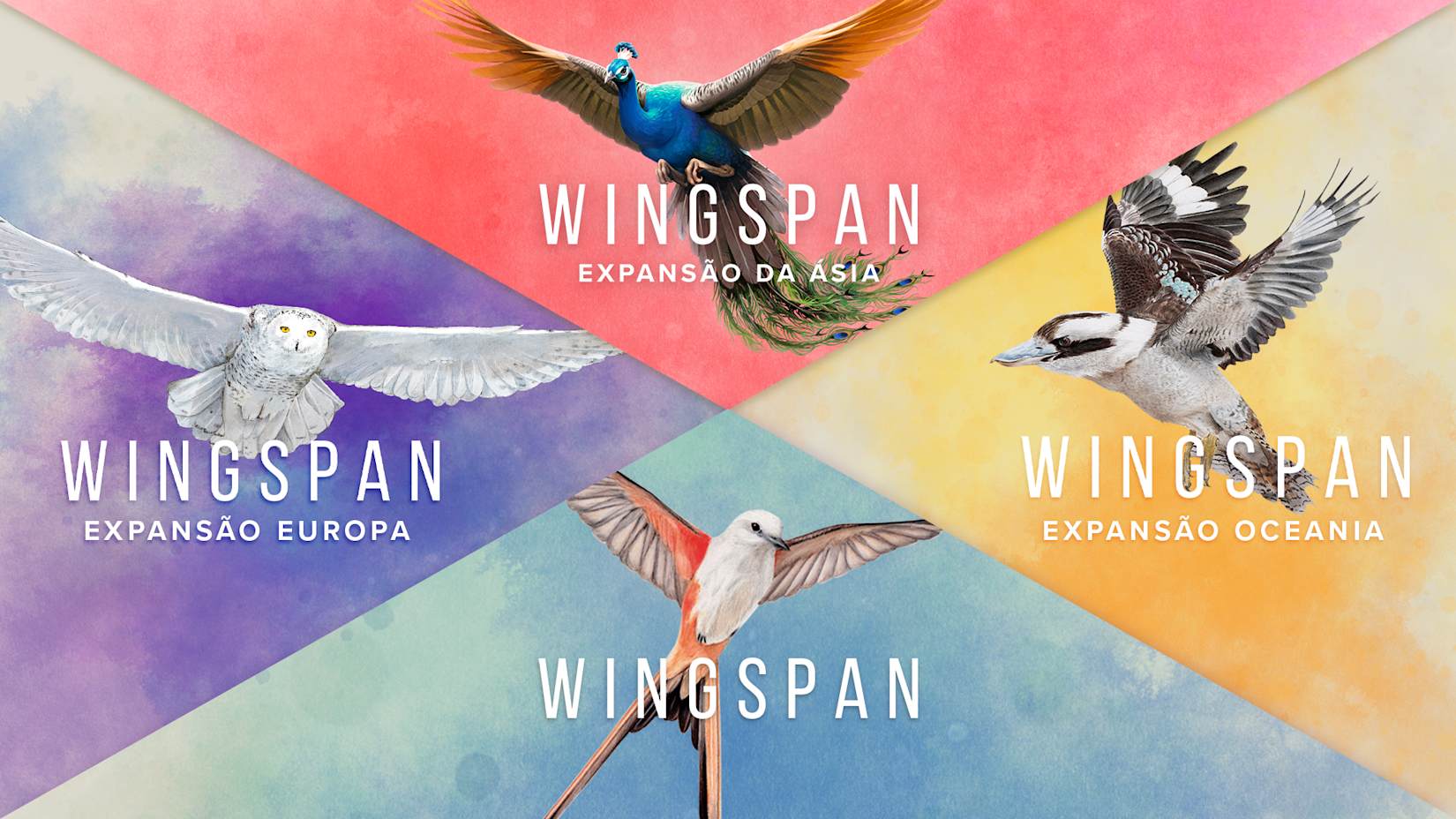 Capa de Wingspan + Europa + Oceania + Ásia