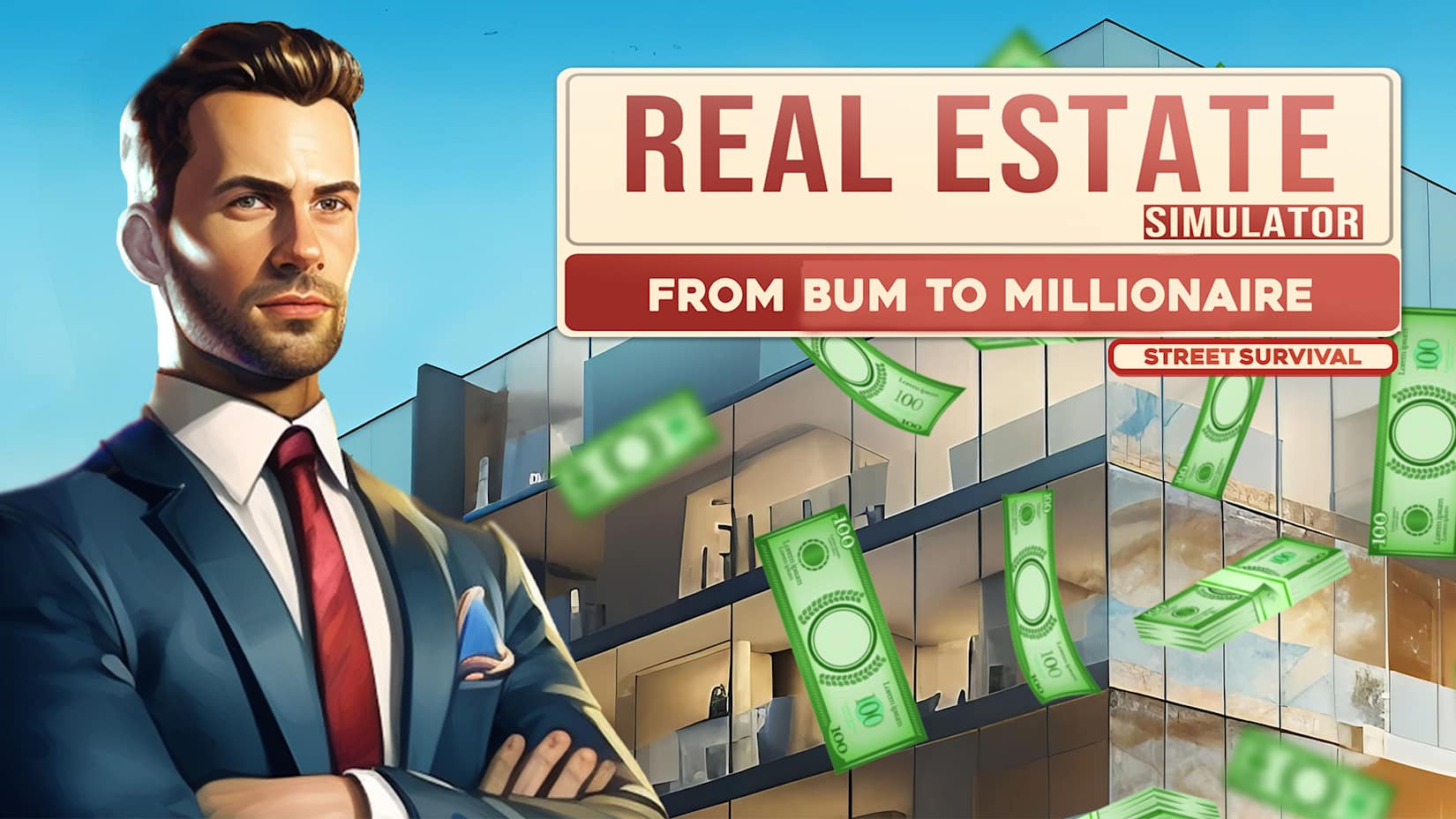 REAL ESTATE Simulator – FROM BUM TO MILLIONAIRE: Street Survival 封面