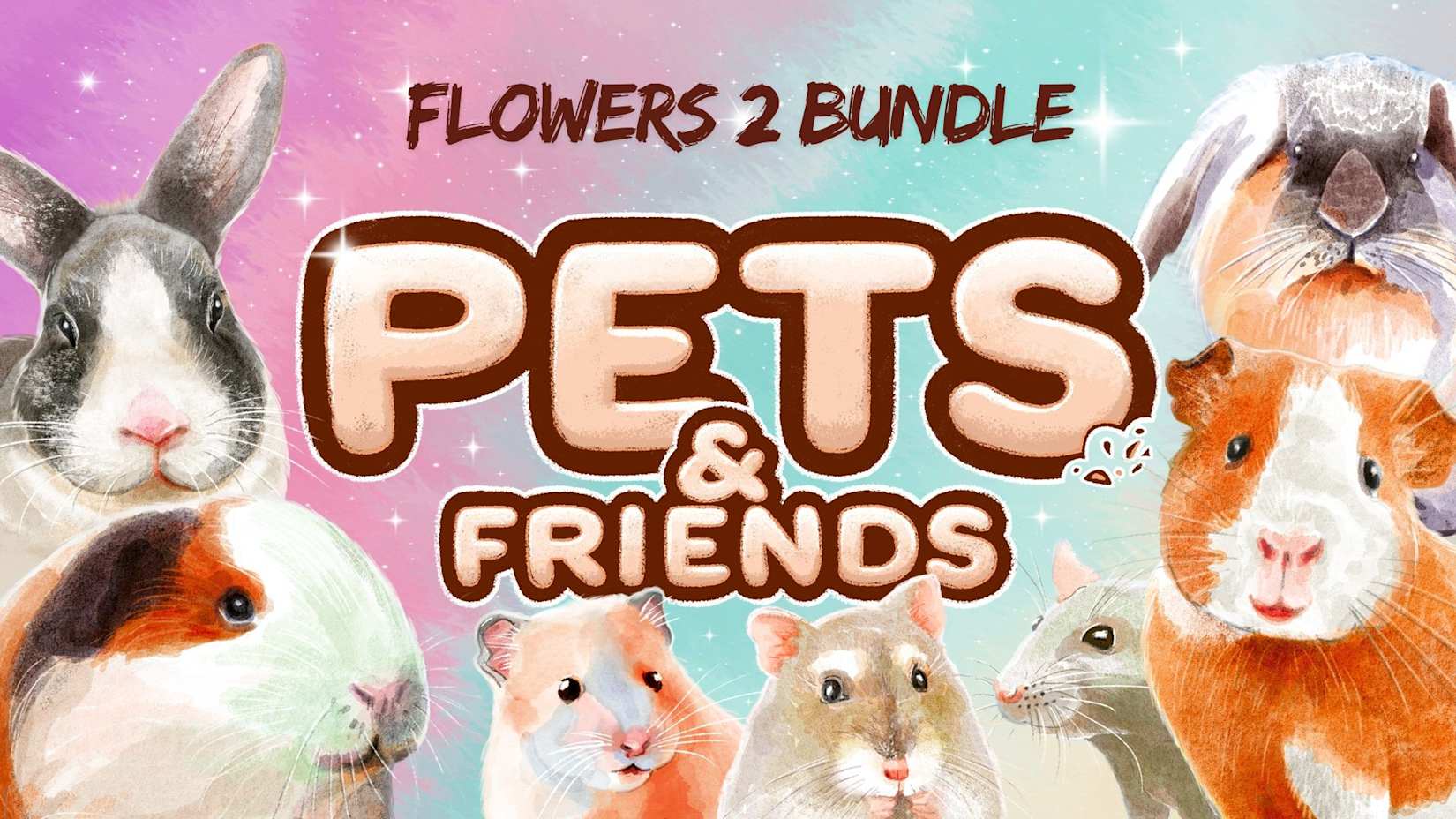Capa de Pets and Friends Flowers Bundle 2