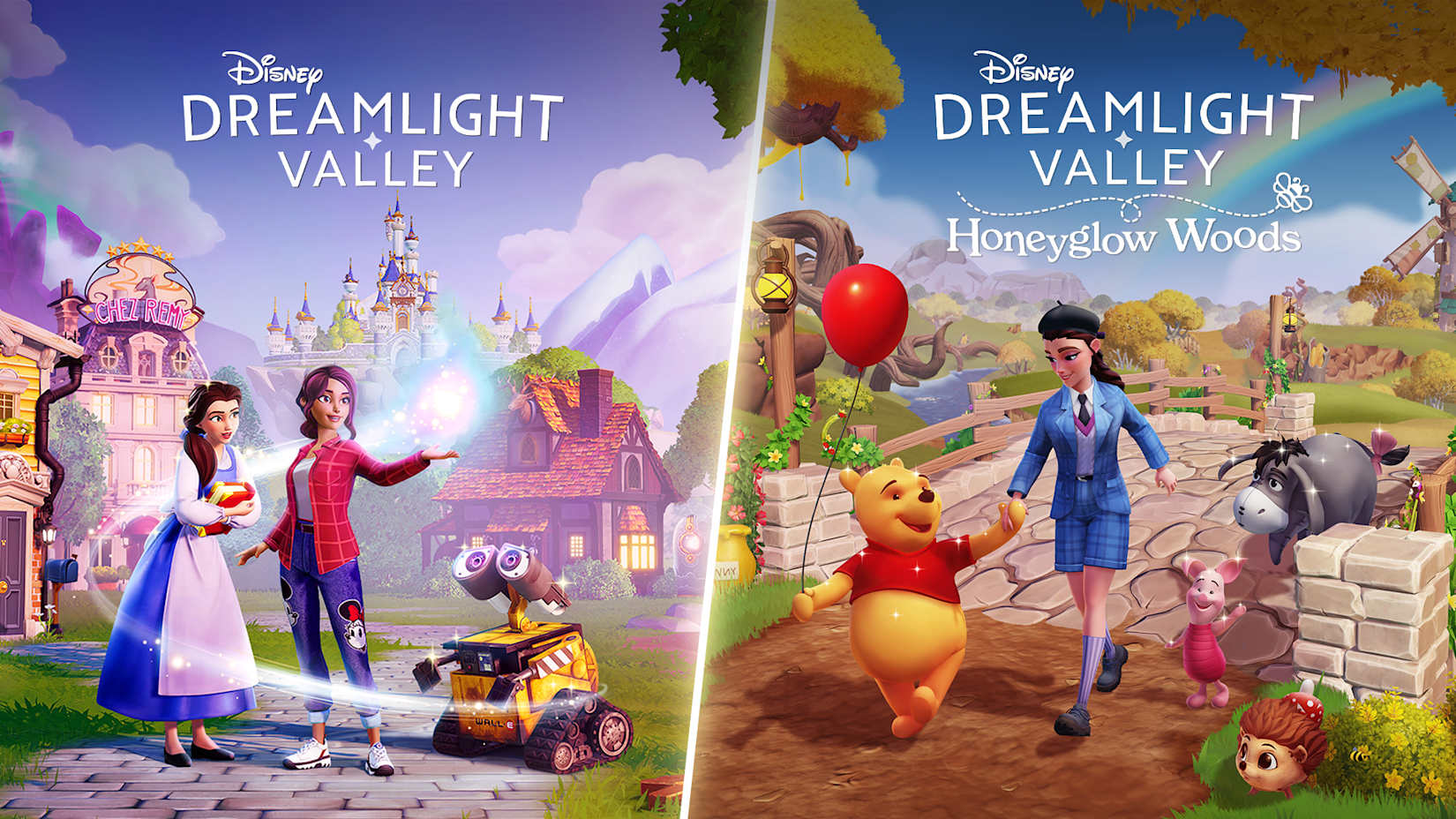Capa de Disney Dreamlight Valley—Honeyglow Woods Edition