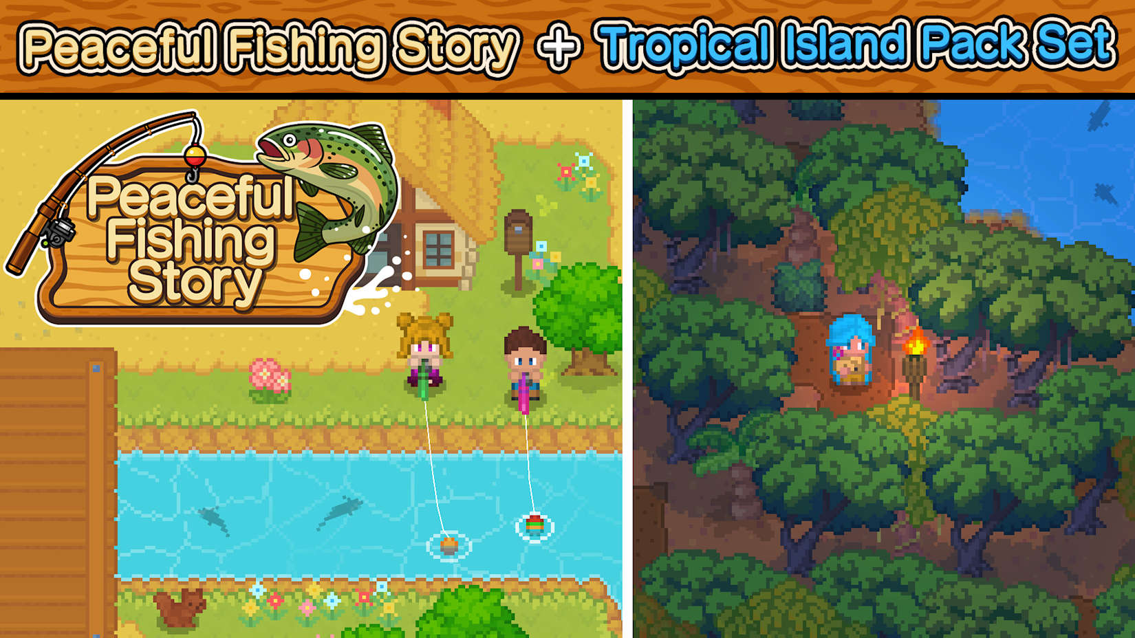 Capa de Peaceful Fishing Story + Tropical Island Pack Set