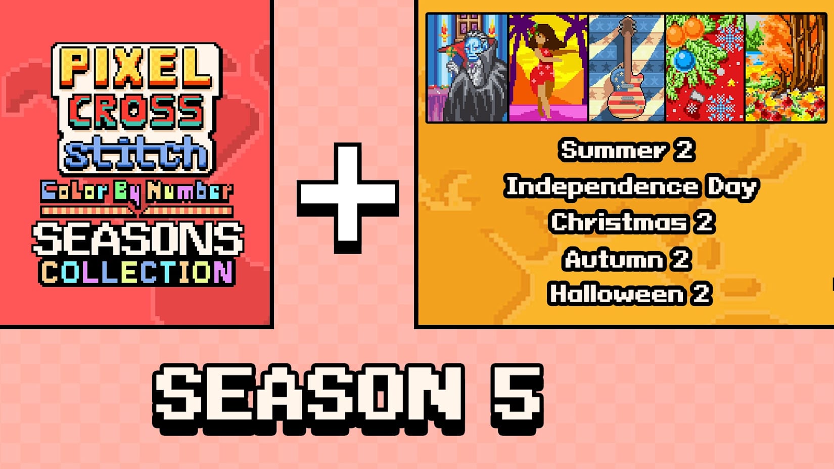 Pixel Cross Stitch Color by Number Seasons Collection Season 5 封面