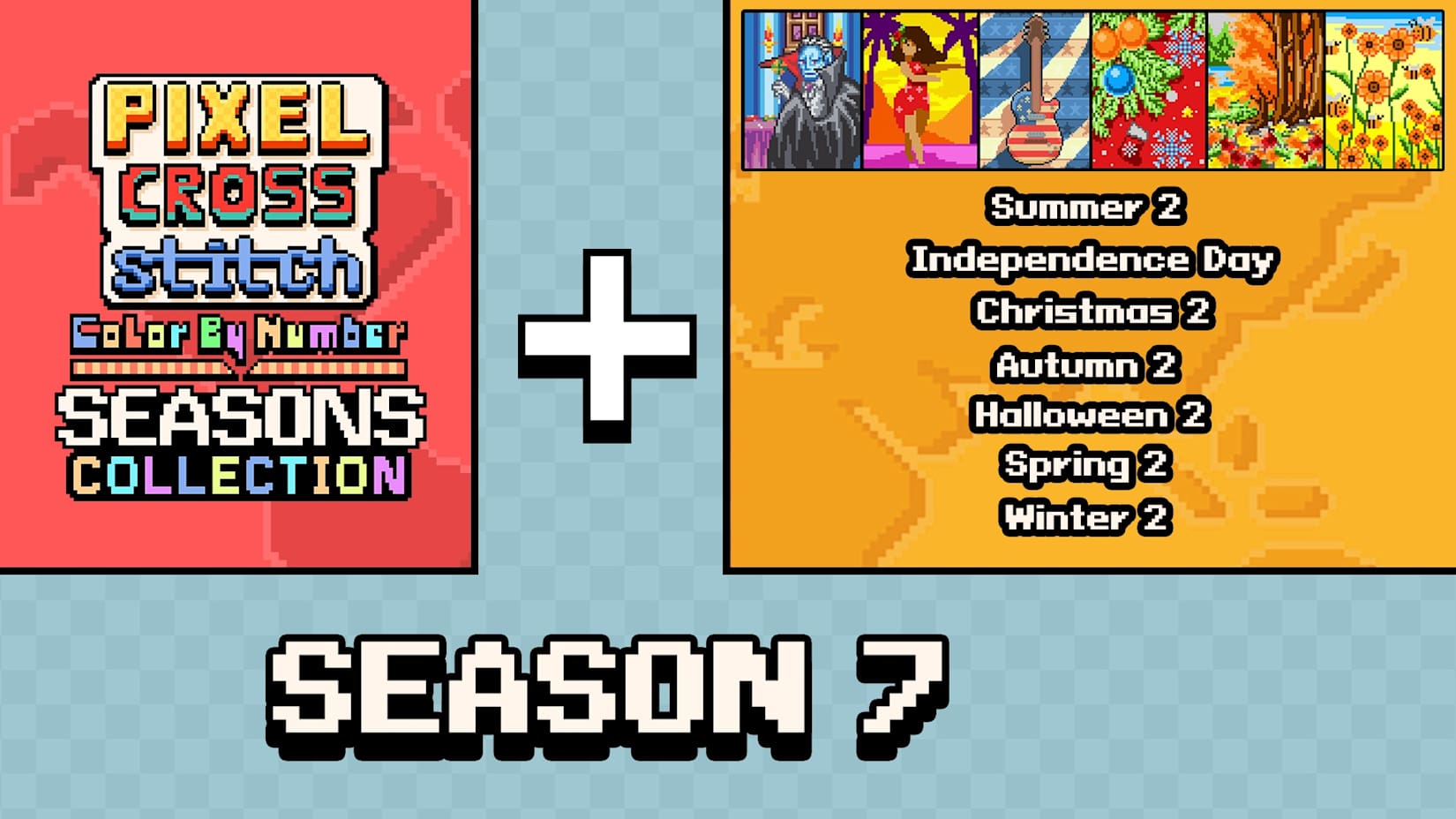 Pixel Cross Stitch Color by Number Seasons Collection Season 7 封面