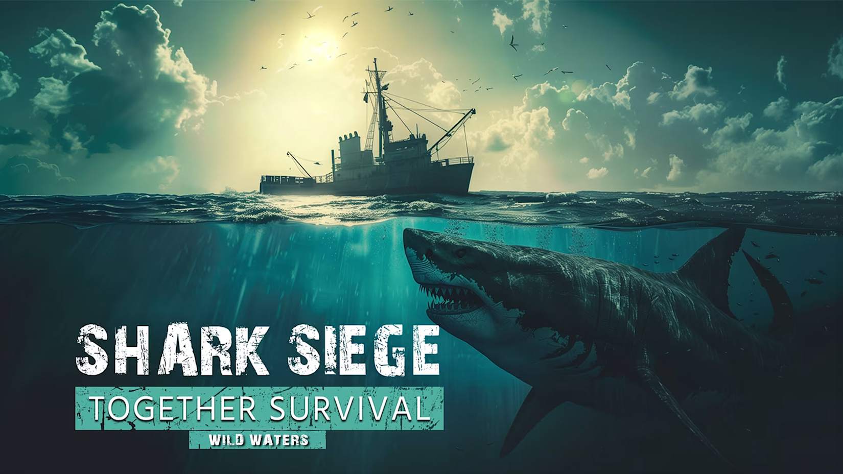 Capa de SHARK SIEGE - TOGETHER SURVIVAL: Wild Waters