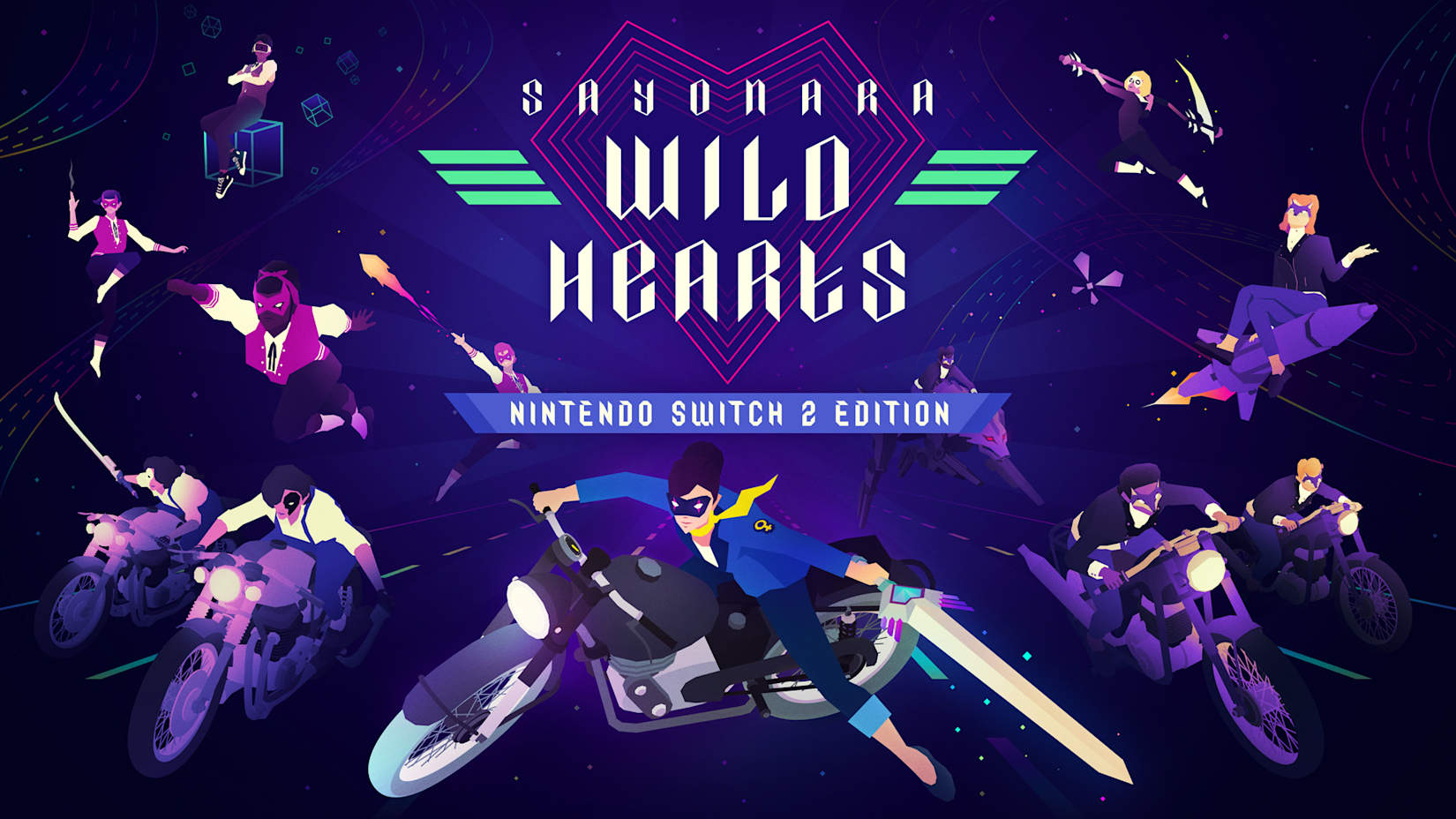 Capa de Sayonara Wild Hearts - Nintendo Switch 2 Edition
