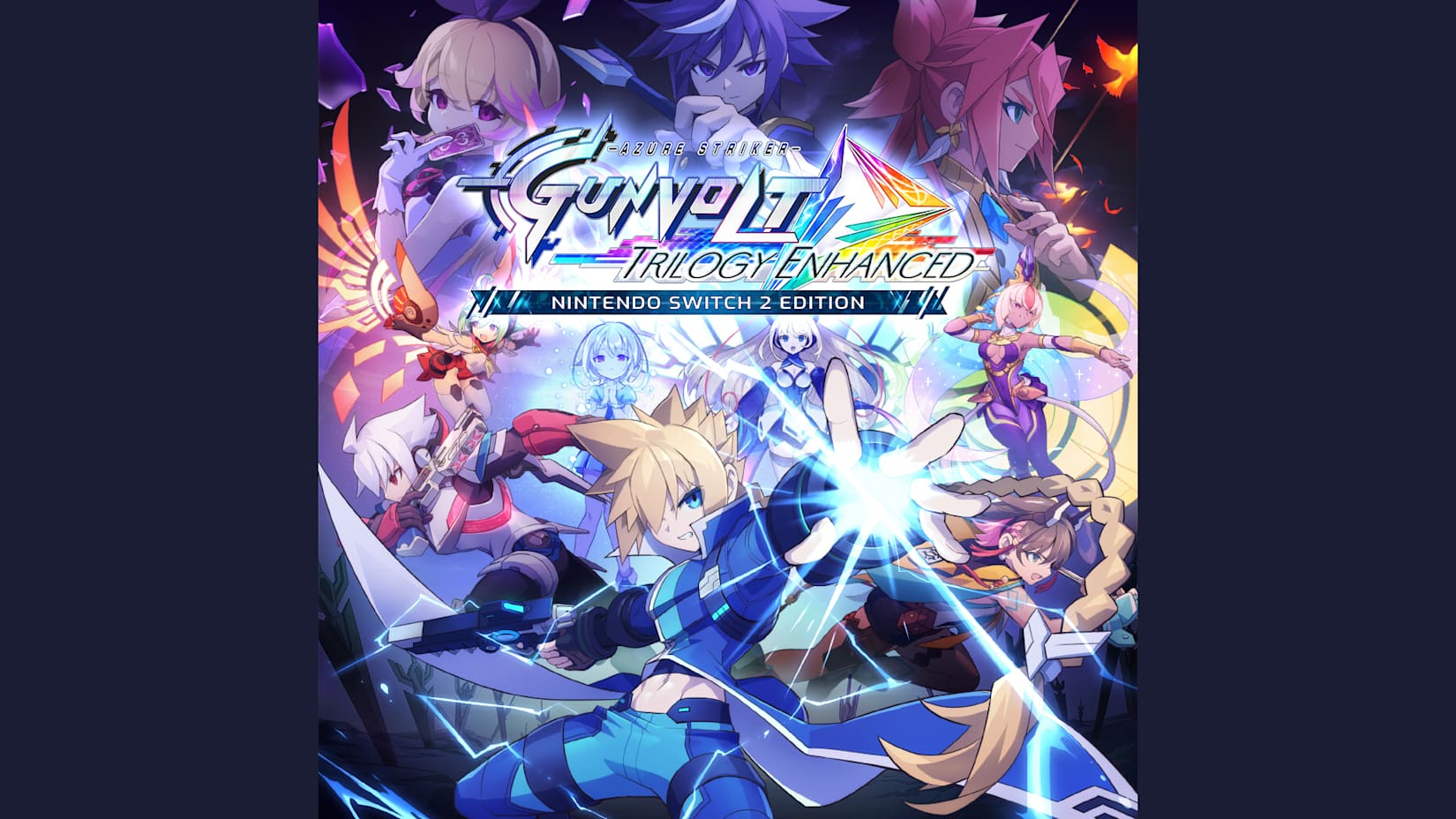 Capa de Azure Striker Gunvolt Trilogy Enhanced Nintendo Switch™ 2 Edition