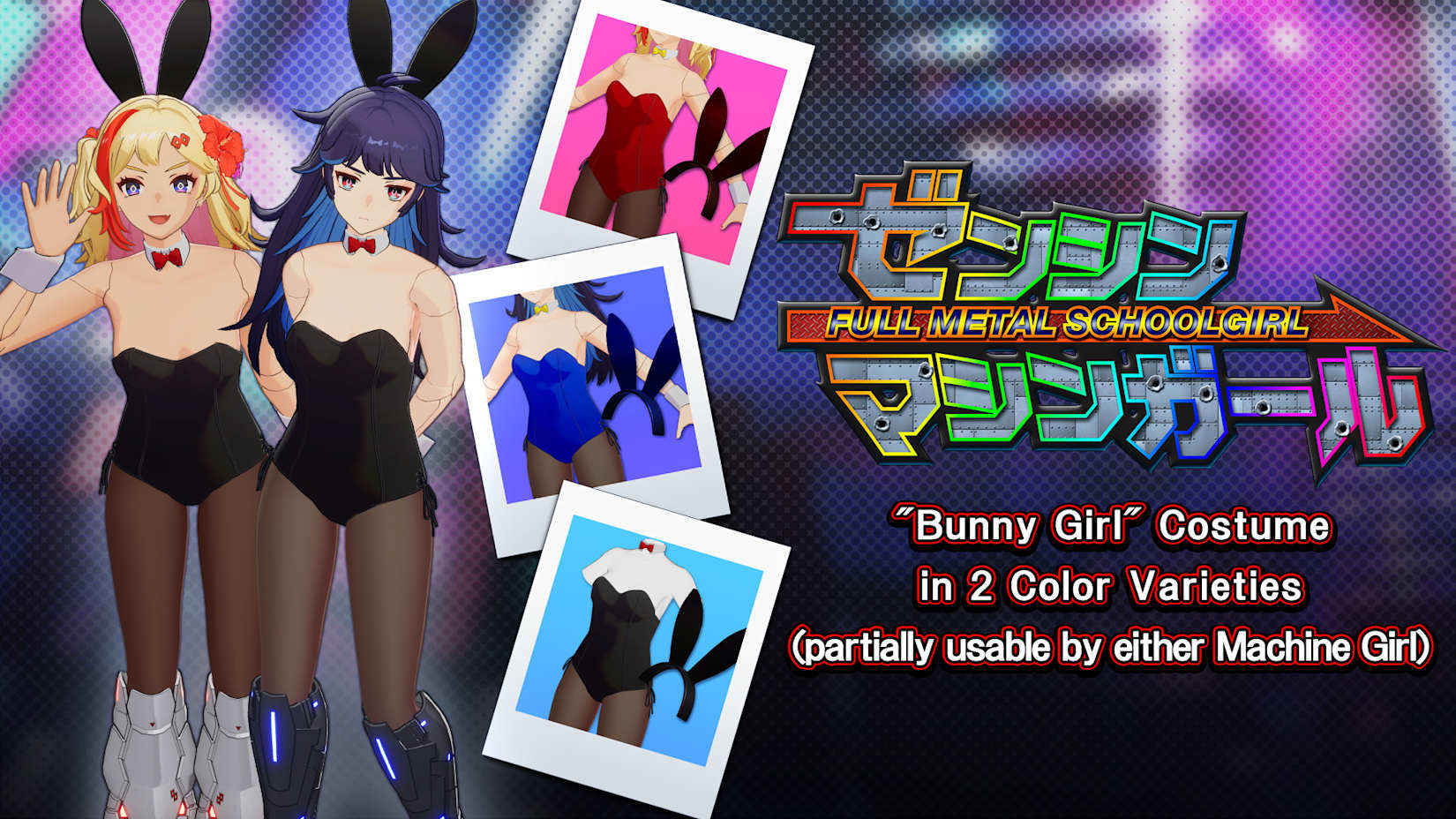 Capa de "Bunny Girl" Costume in 2 Color Varieties (partially usable by either Machine Girl)
