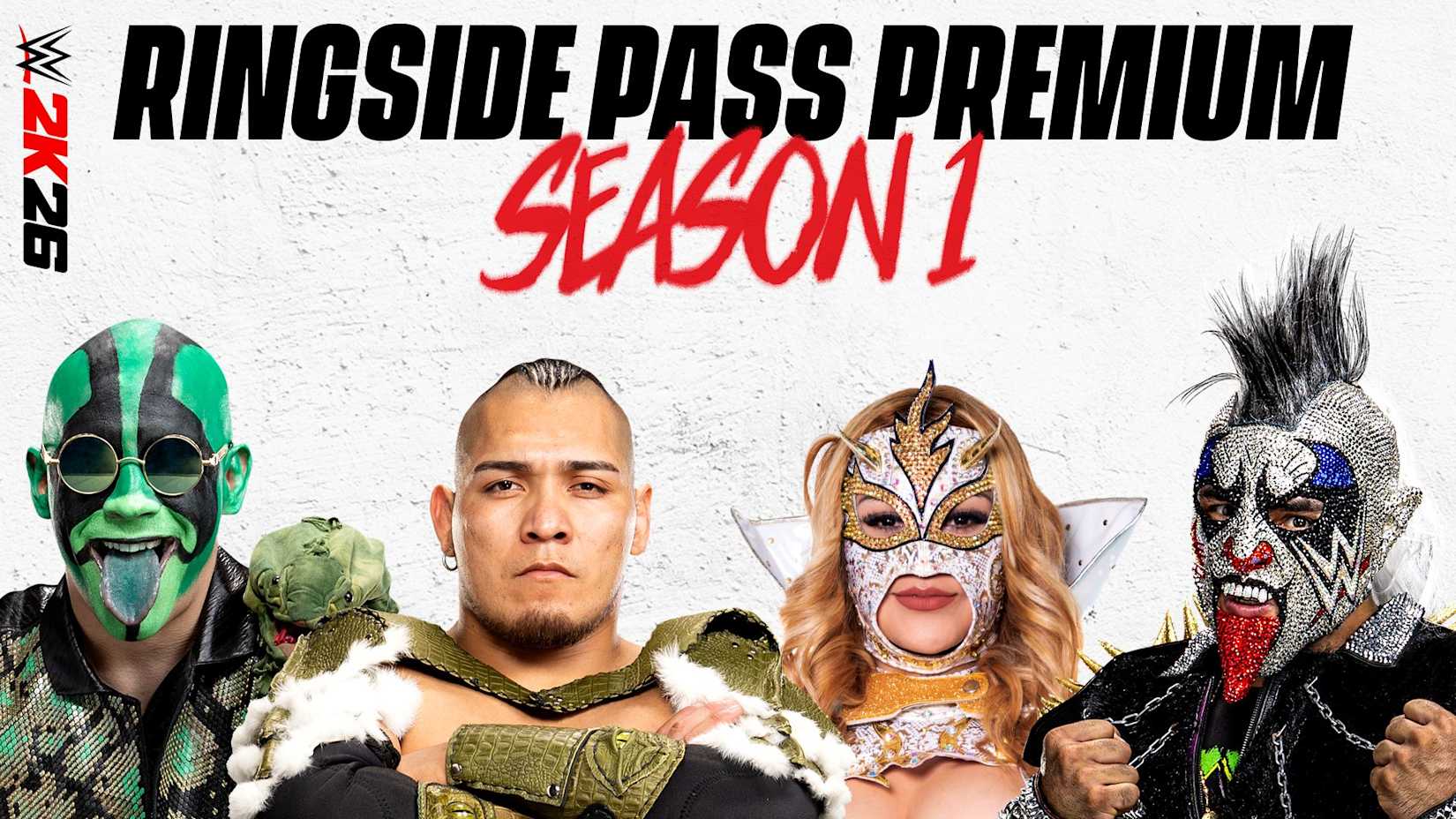 1ª Temporada do Ringside Pass premium do WWE 2K26 封面