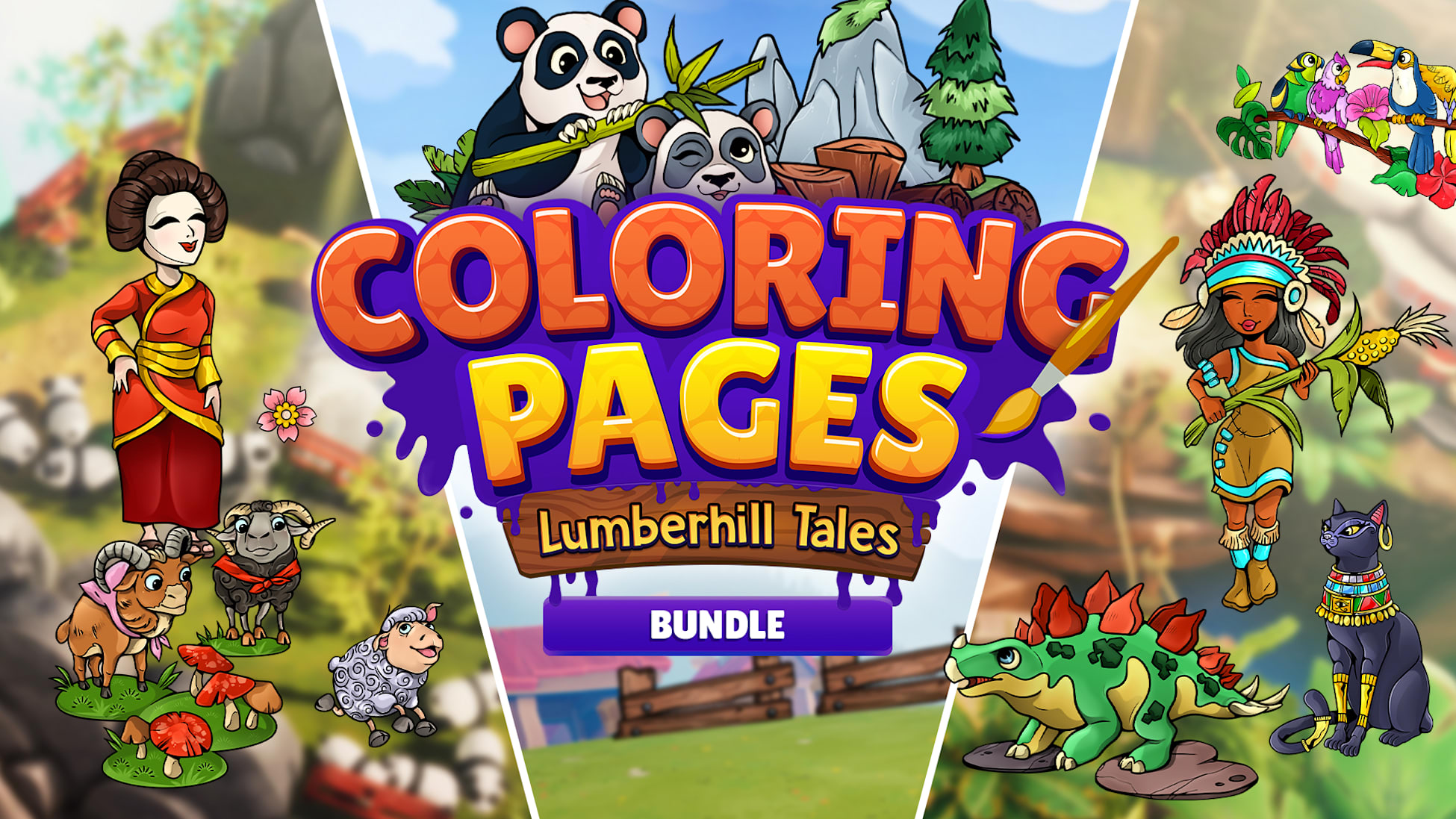 Coloring Pages: Lumberhill Tales Bundle
