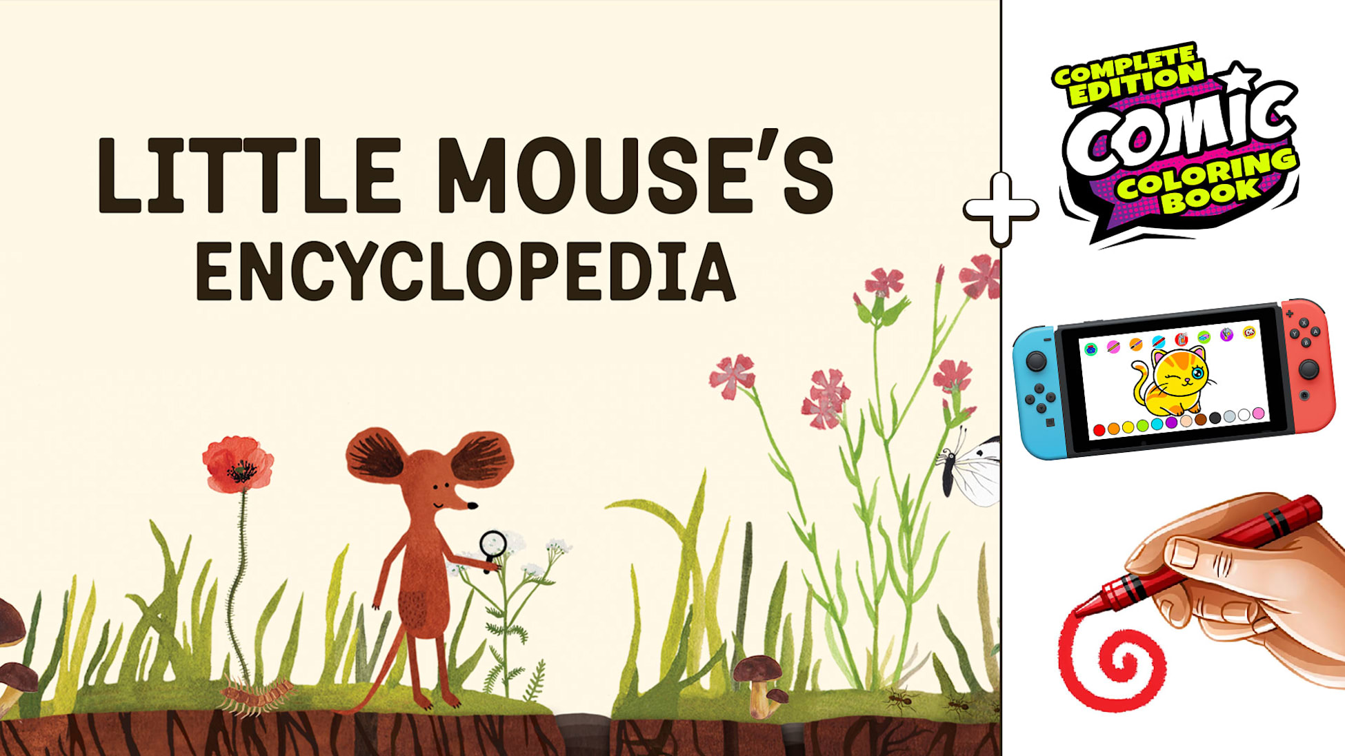 Little Mouse's Encyclopedia + Comic Coloring Book - Complete Edition