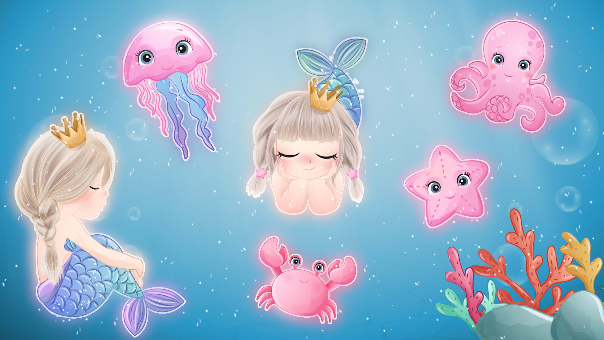 Mermaid Story: Pack of Friends