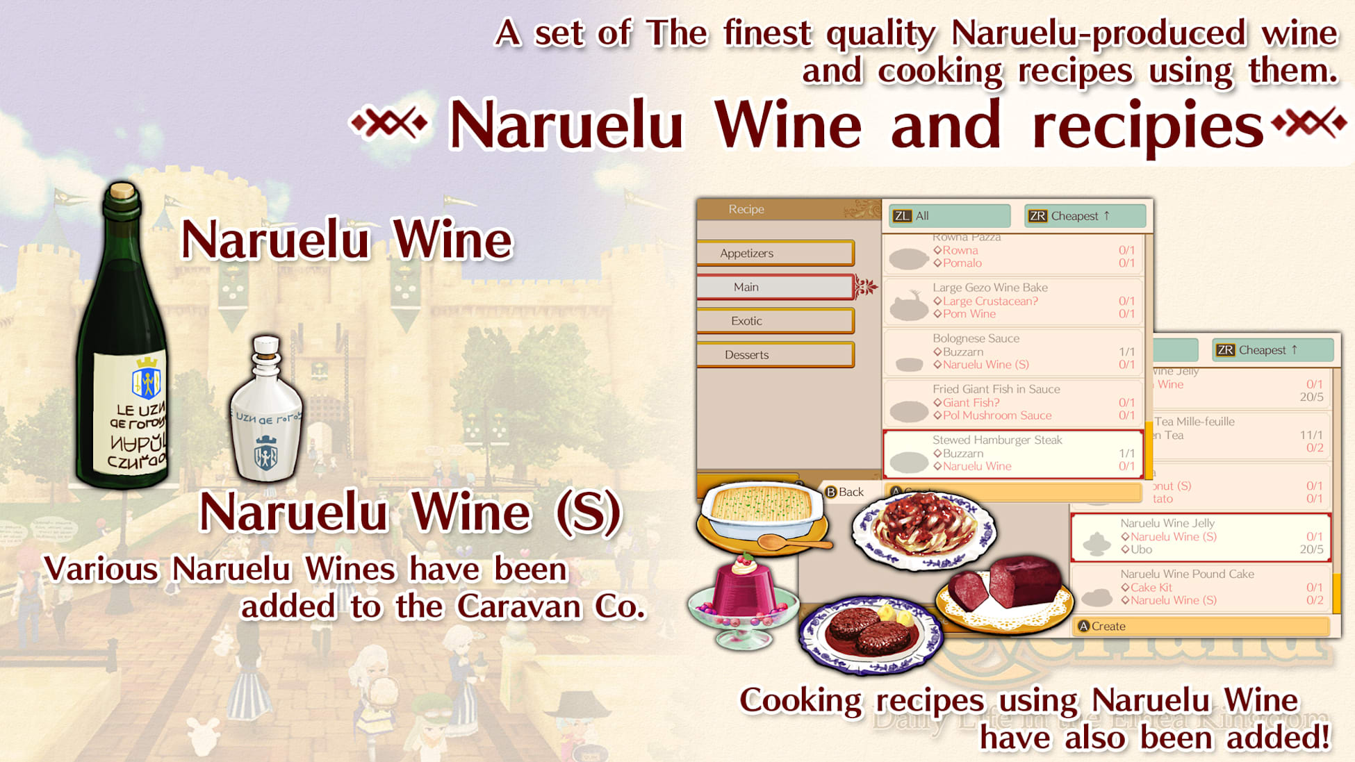 Naruelu Wine and recipies
