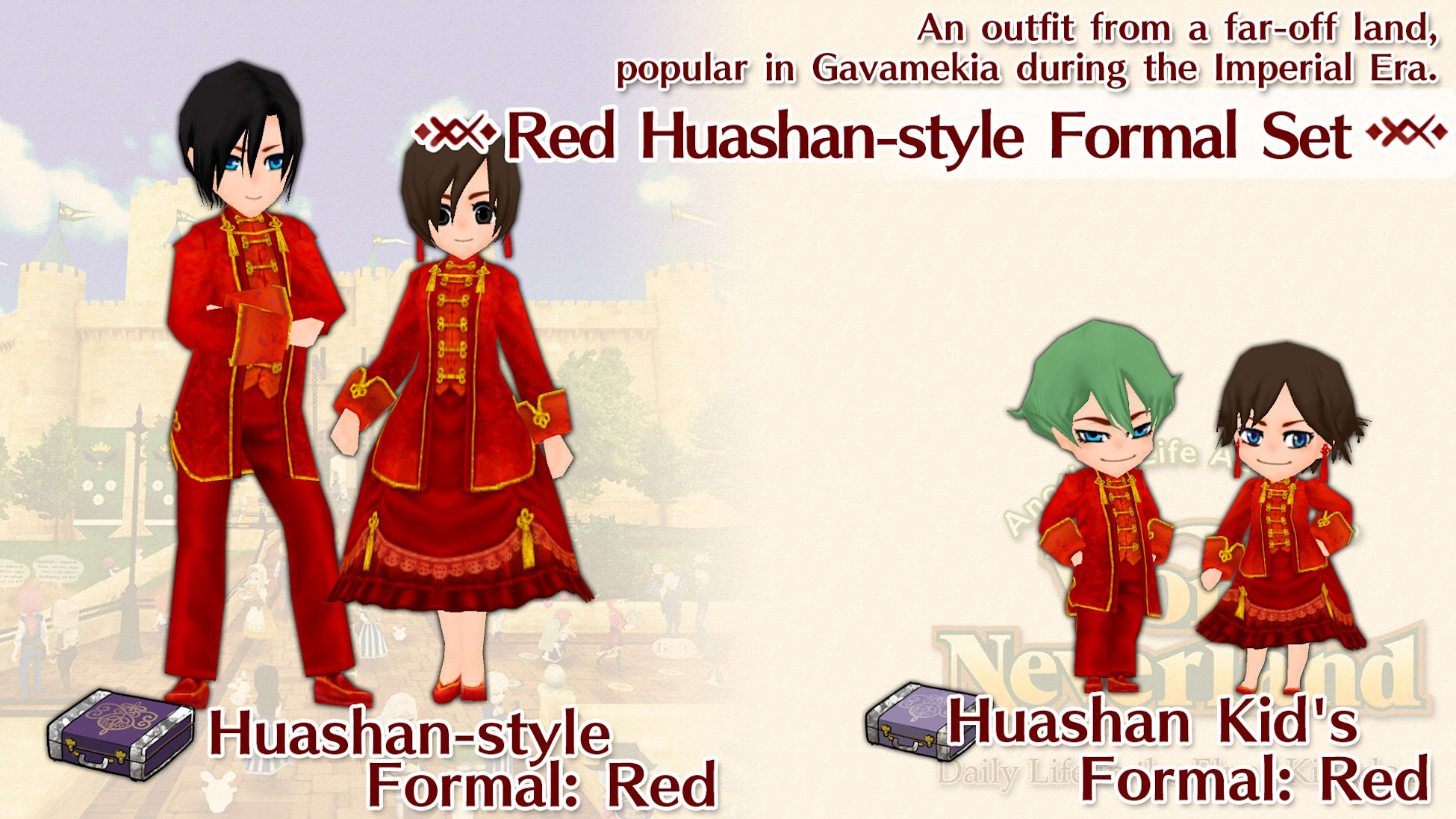 Red Huashan-style Formal Set
