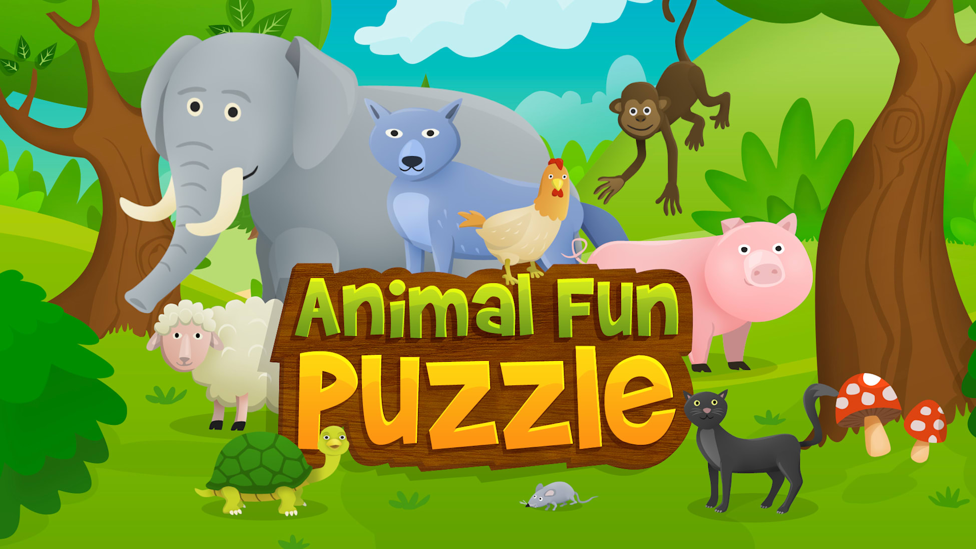 Animal Fun Puzzle - Preschool and kindergarten learning and fun game for toddlers and kids