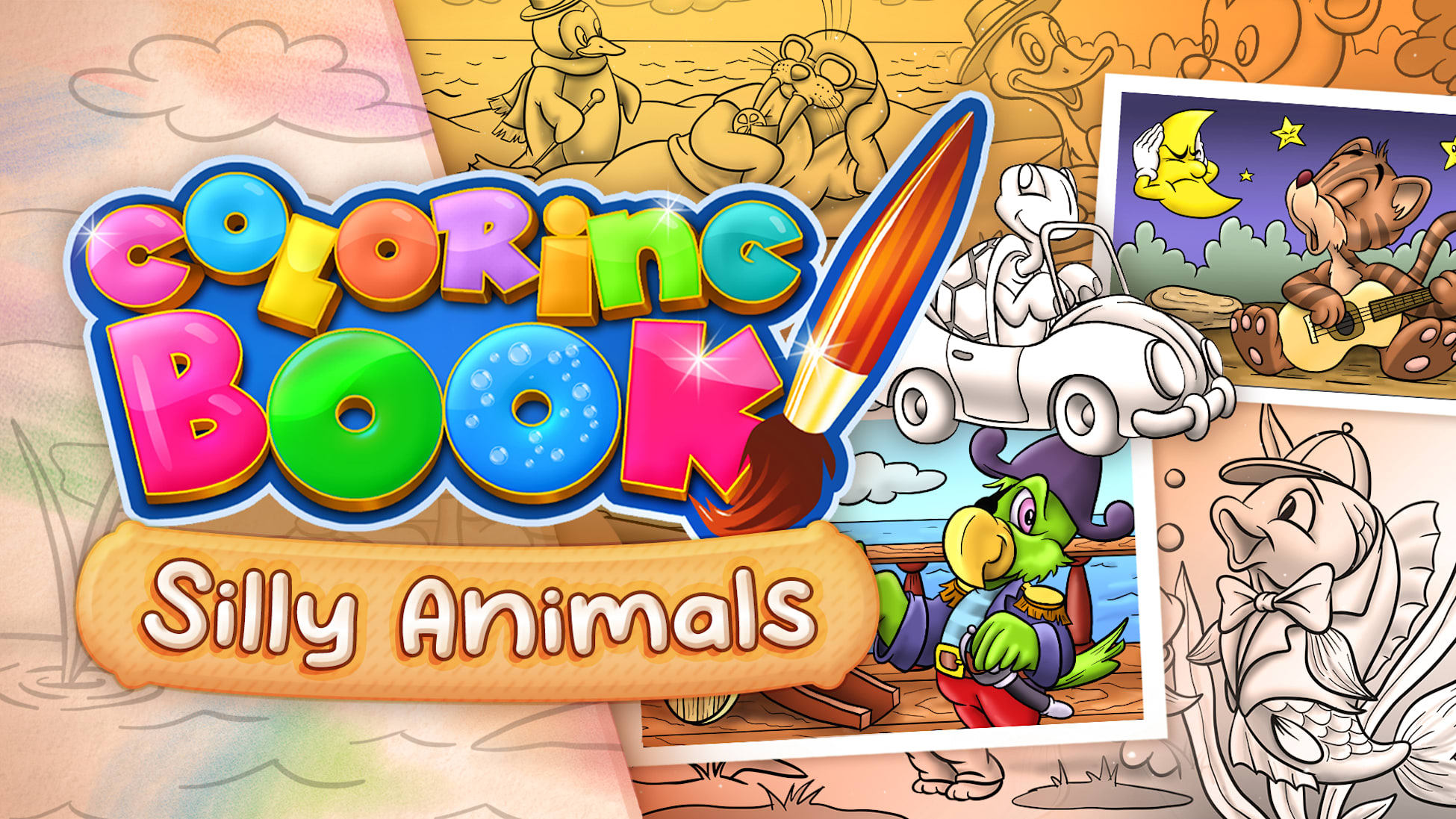 Coloring Book: Silly Animals - 29 new drawings