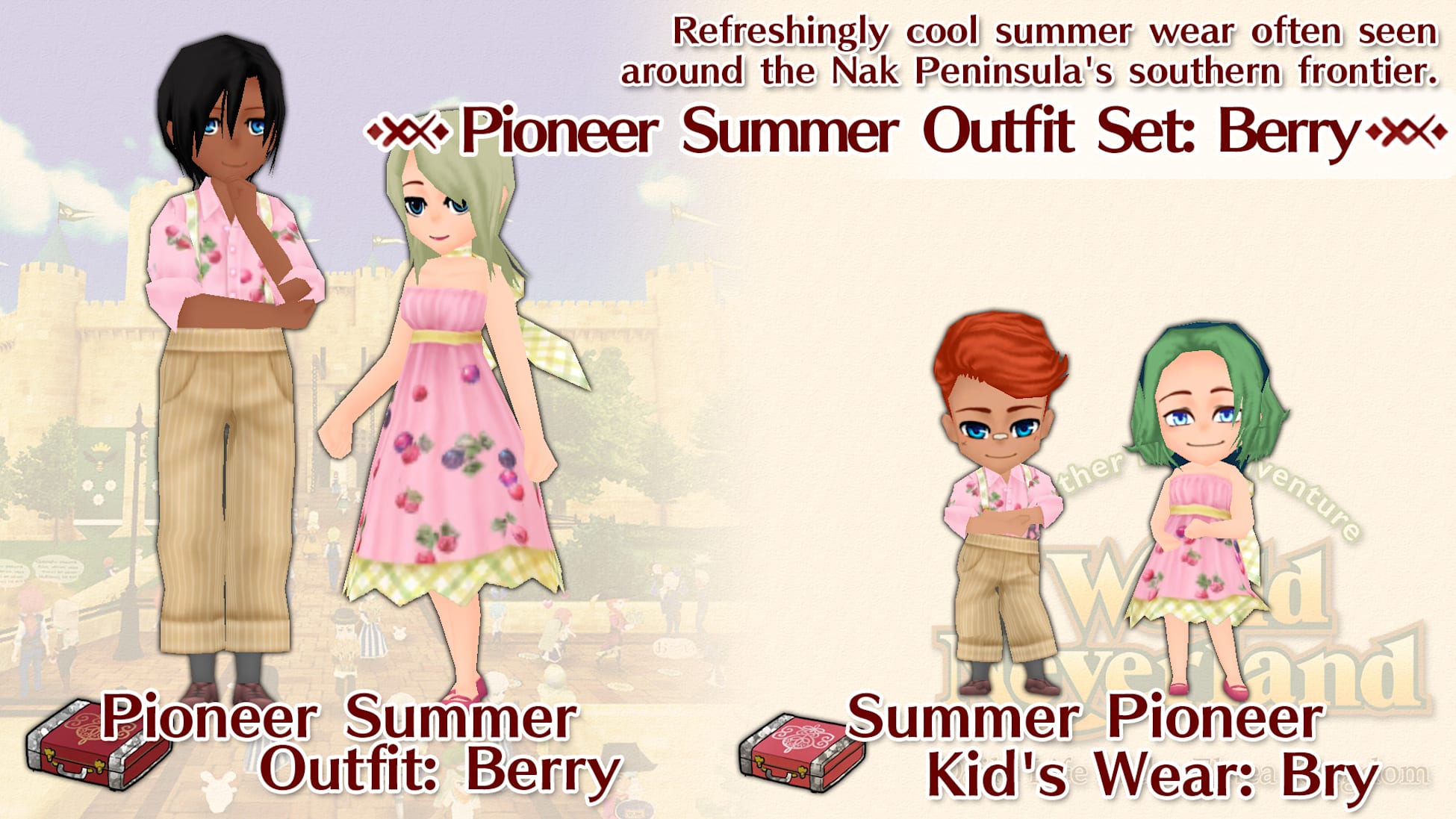 Pioneer Summer Outfit Set: Berry