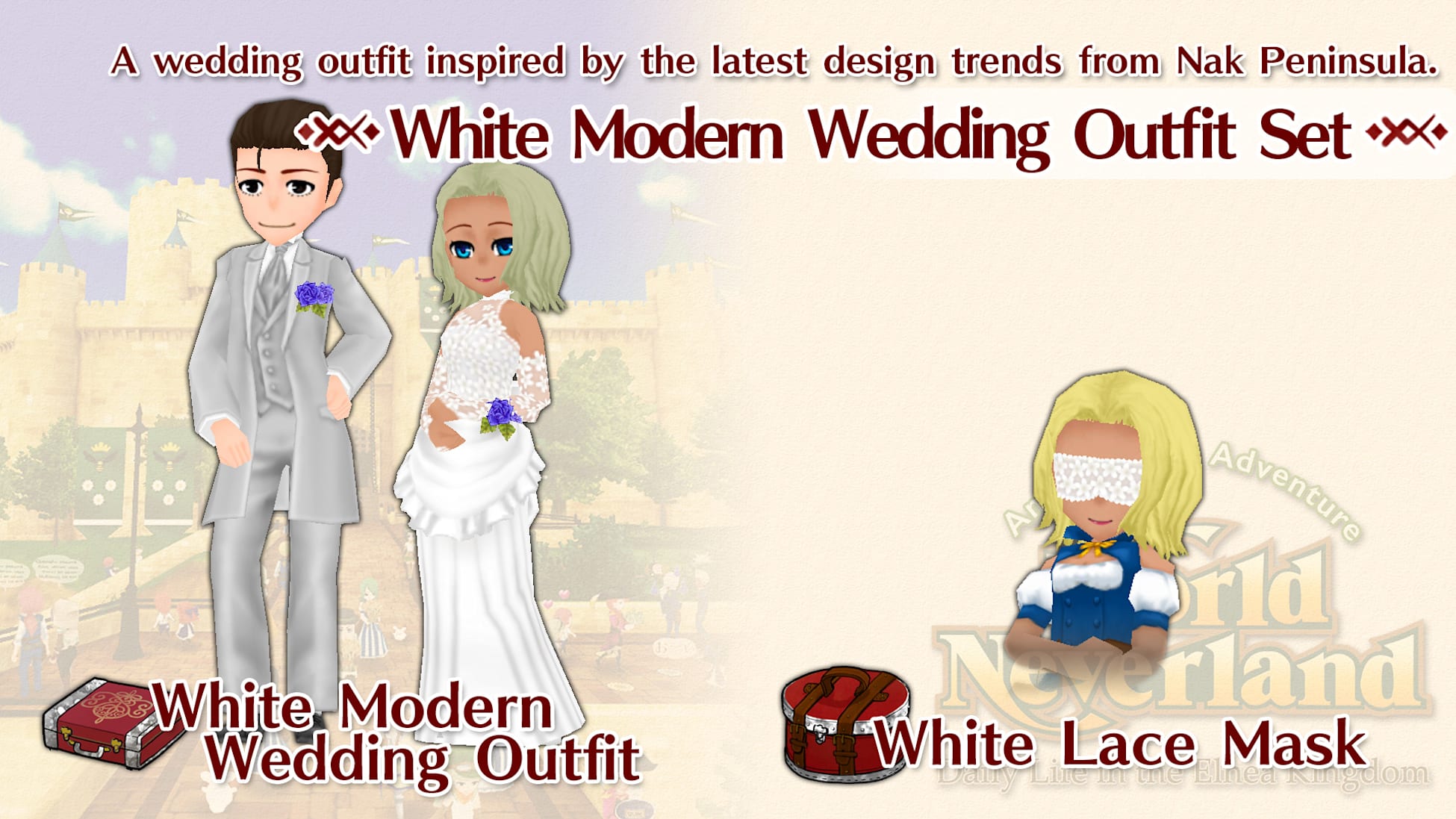 White Modern Wedding Outfit Set