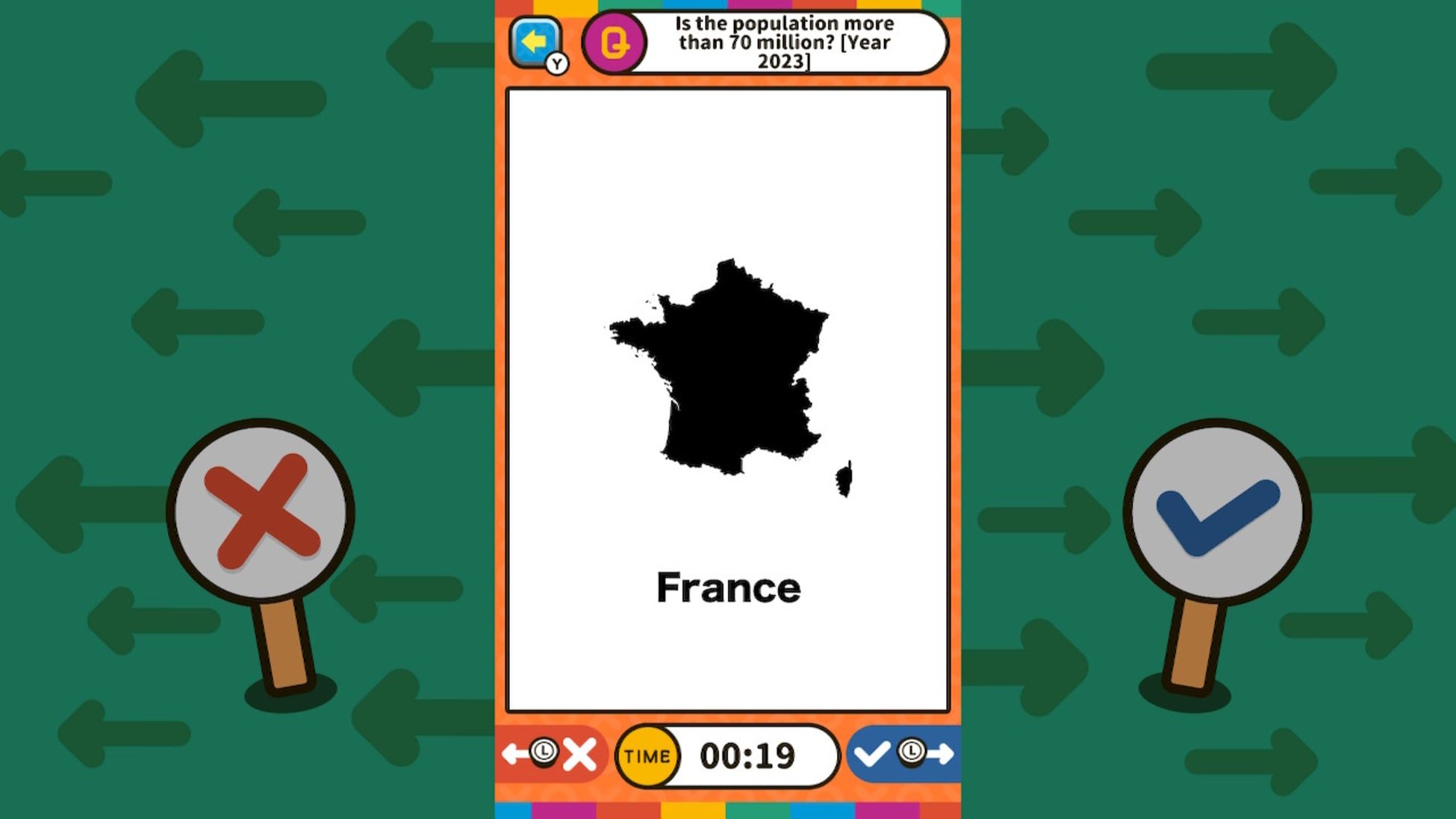 左右滑动：地理测验-Swipe Right or Left Geography Binary Quiz-游戏截图-好玩游戏库