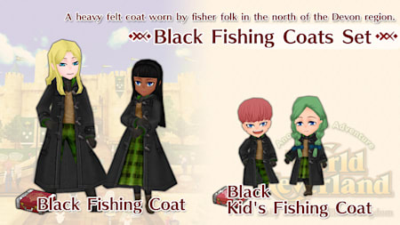 Black Fishing Coats Set