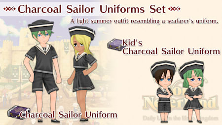 Charcoal Sailor Uniforms Set