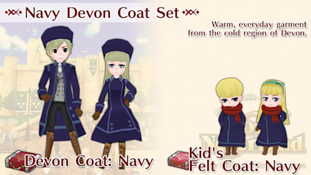 Navy Devon Coat Set