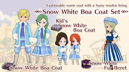 Snow White Boa Coat Set