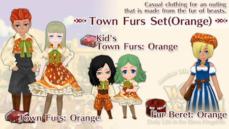 Town Furs Set ( Orange )