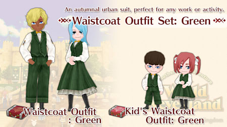 Waistcoat Outfit Set: Green