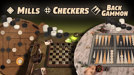 3in1 Game Collection: Backgammon + Checkers + Mills