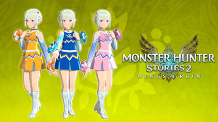 Ena's Outfits: Cheerleader Three-Pack (Blue/Orange/Pink)