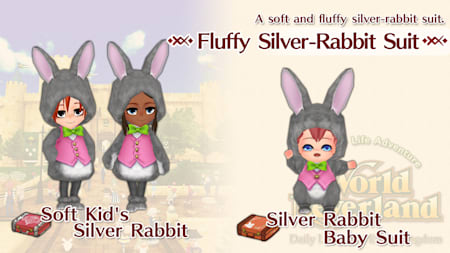 Fluffy Silver-Rabbit Suit